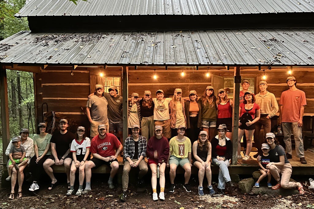 undergraduates at ecology cabin